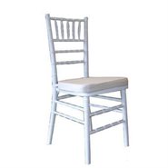 Eksklusiv Chiavari / ballroom stol med hvid, kraftig hynde