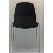 Stabelstol m/polster i sæde og ryg Bertram, kan sammenkobles